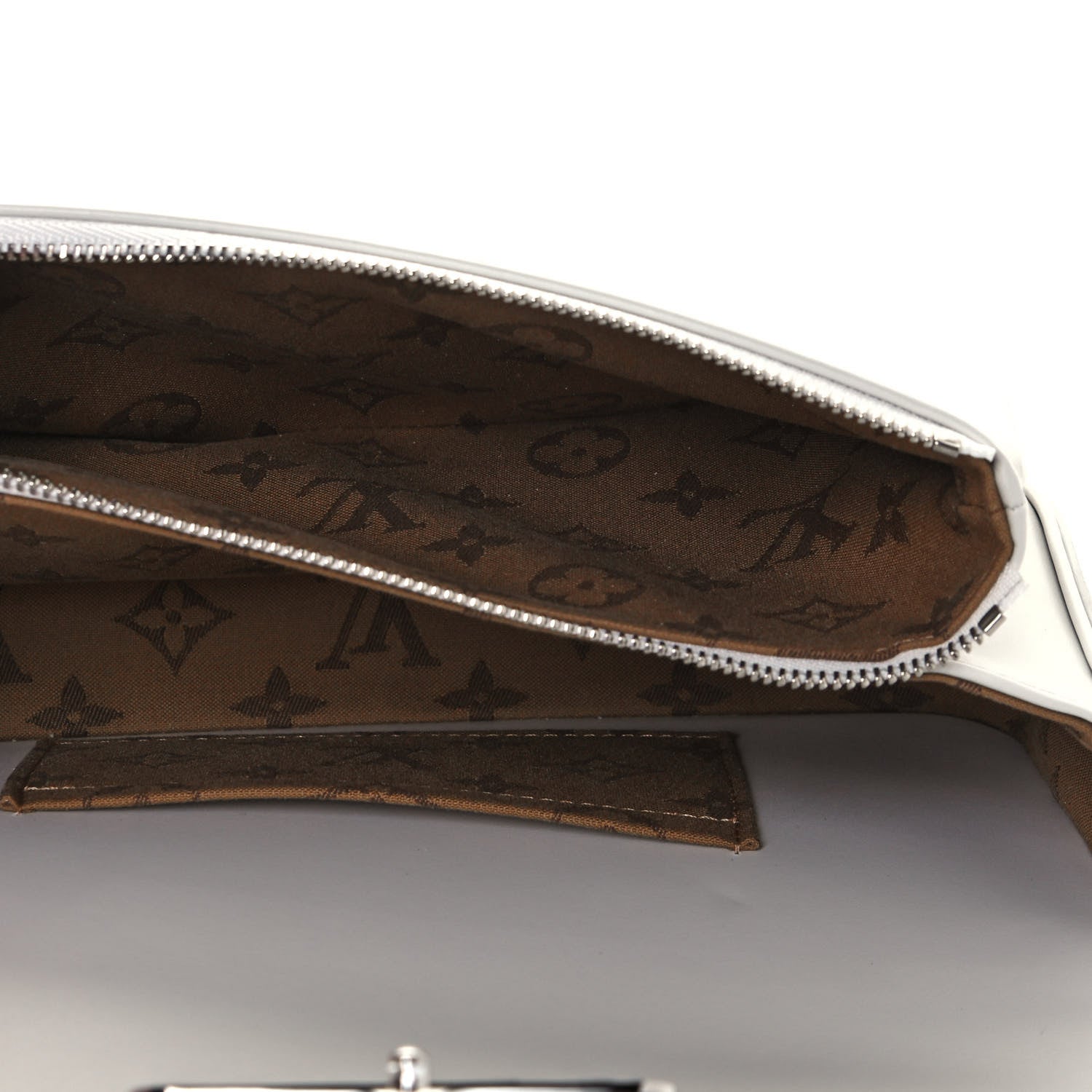 Louis Vuitton Calfskin Reverse Monogram Swing White 4 of 11