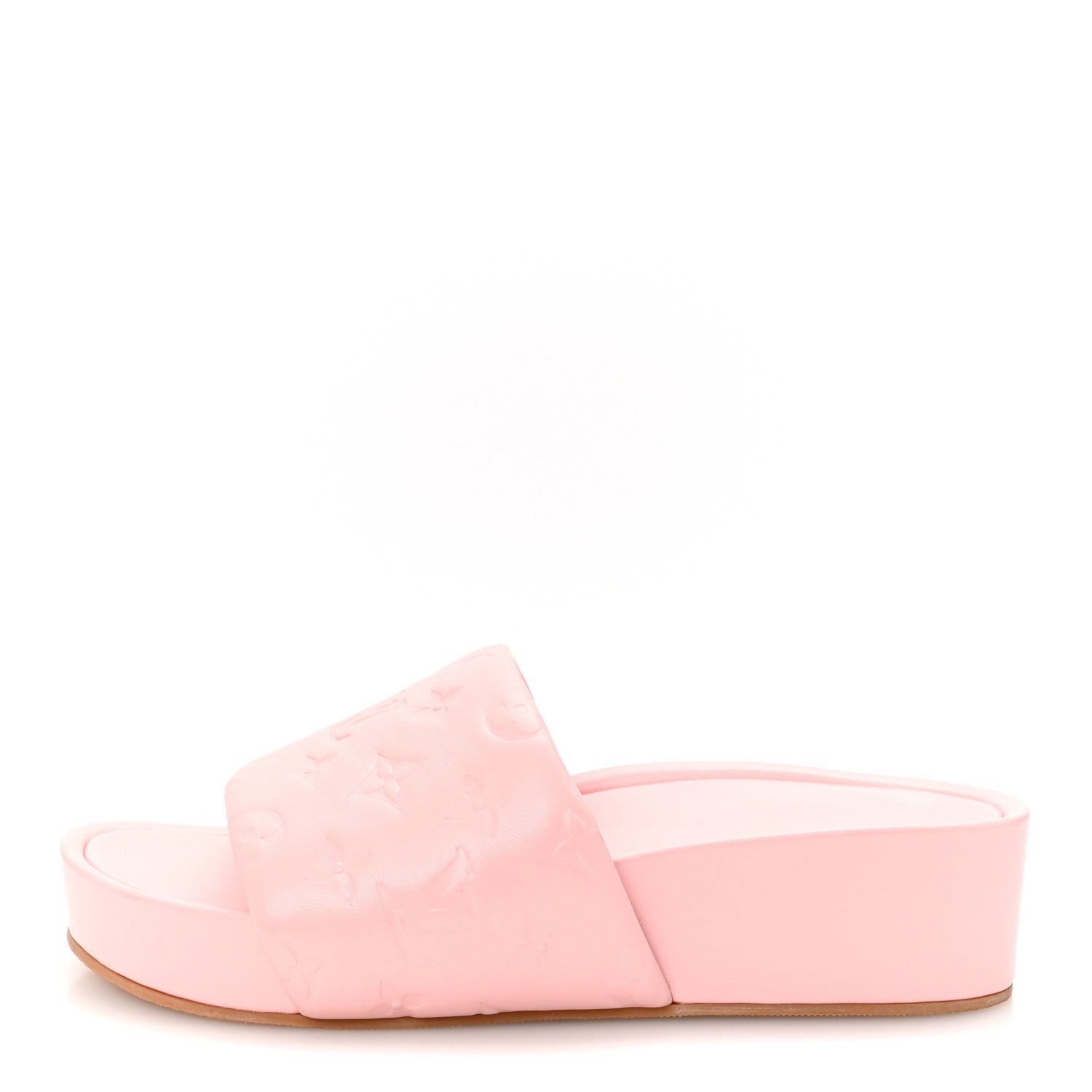 Louis Vuitton Lambskin Embossed Monogram Jumbo Flatform Mule Sandals 41 Rose Clair 1 of 9
