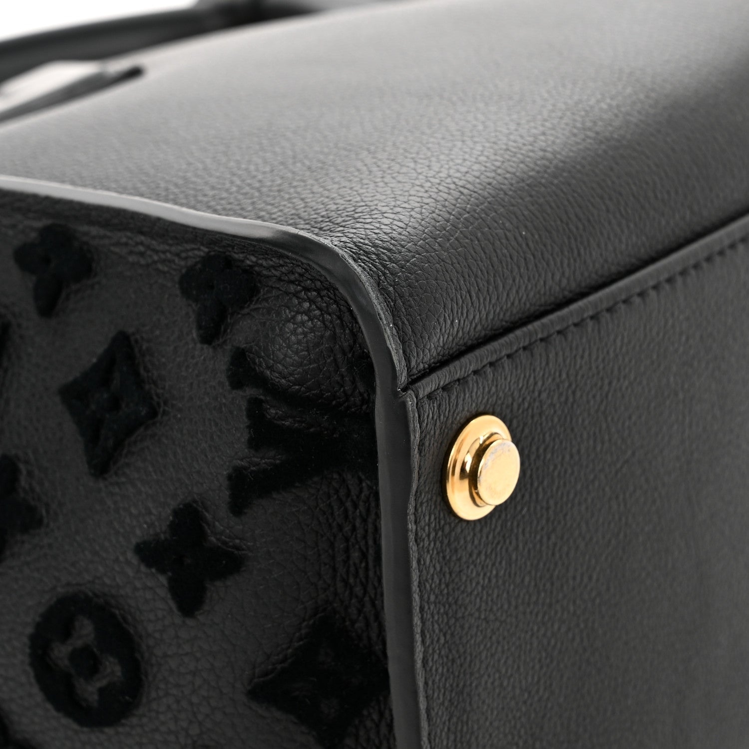 Louis Vuitton Calfskin Monogram Tufting On My Side Black 11 of 14