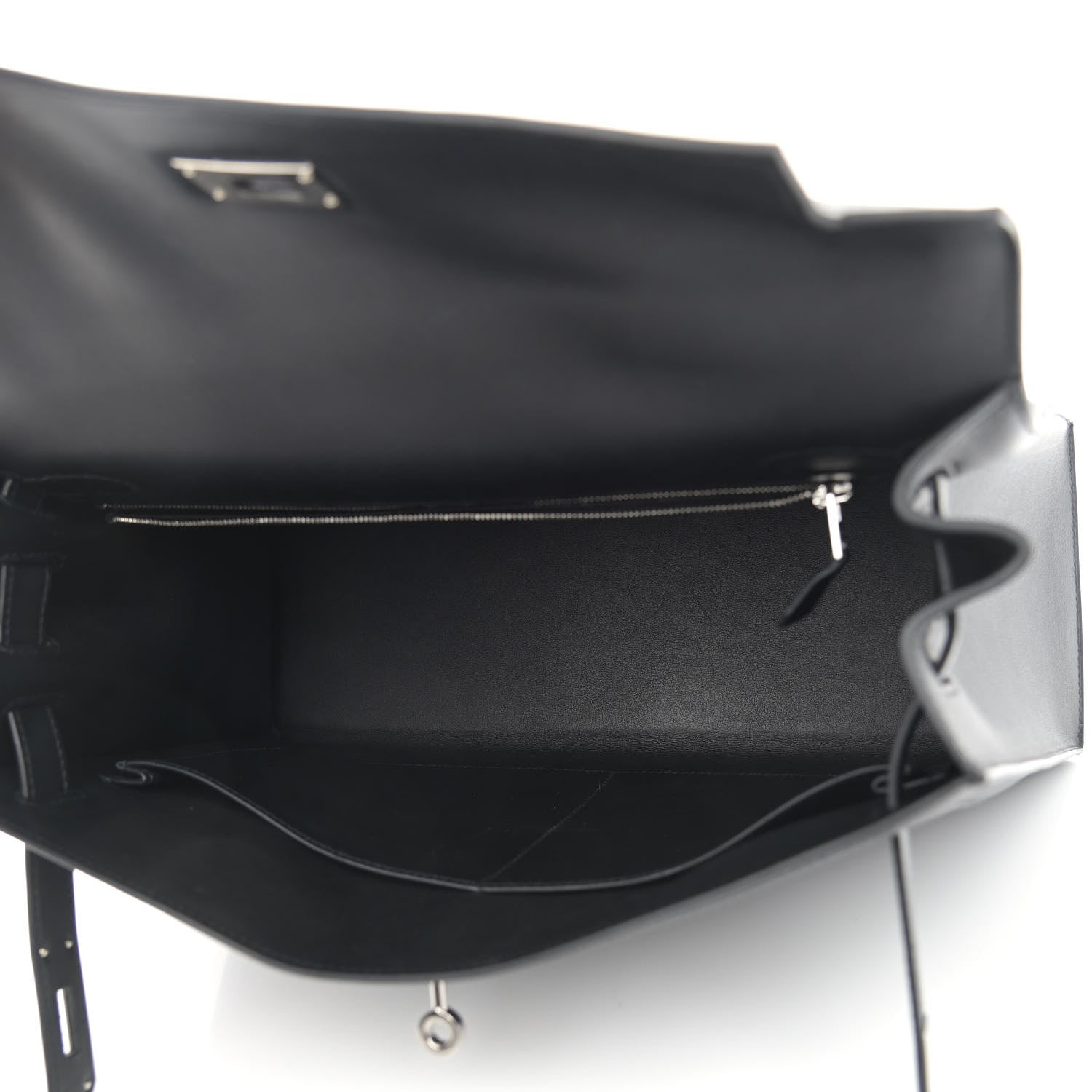Hermes Berline Toile Swift Kelly Sellier 32 Black Ecru 5 of 11