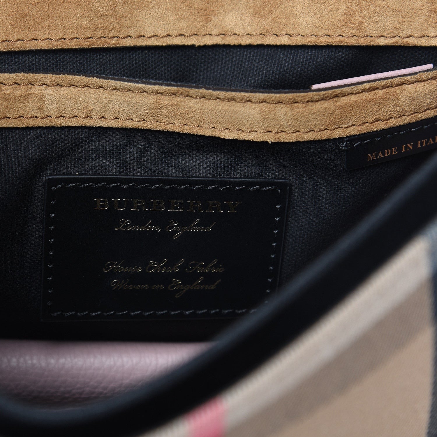 Burberry Derby Calfskin House Check Small Macken Crossbody Bag Pale Orchid 6 of 10