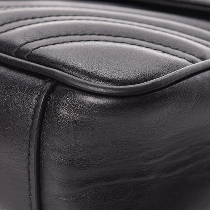 Gucci Calfskin Matelasse Small GG Marmont Shoulder Bag Black 12 of 14