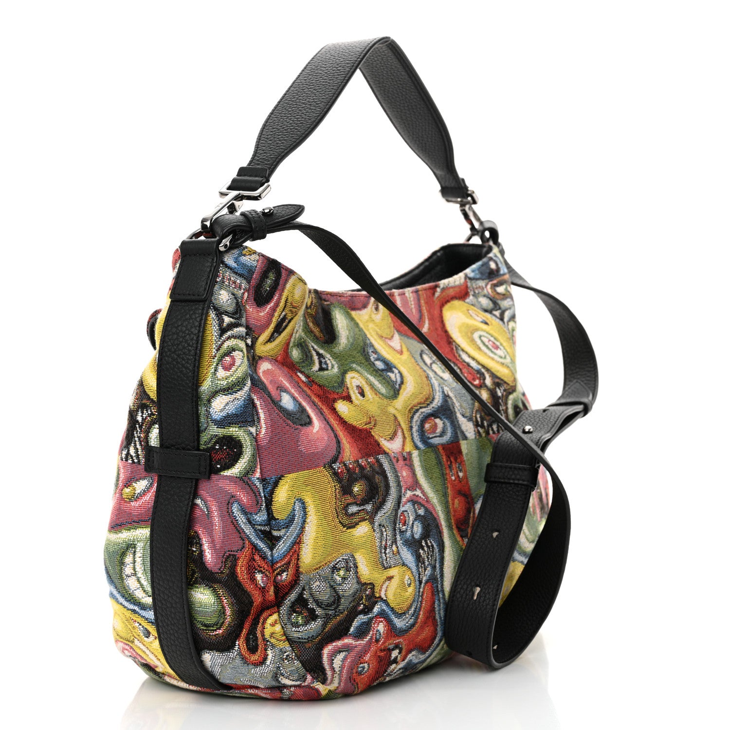 Christian Dior X KENNY SCHARF Jacquard Printed Soft Saddle Bag Multicolor 3 of 11