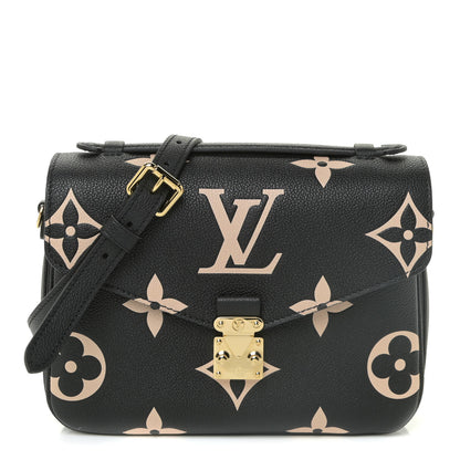 Louis Vuitton Empreinte Monogram Giant Pochette Metis Black Beige 1 of 12
