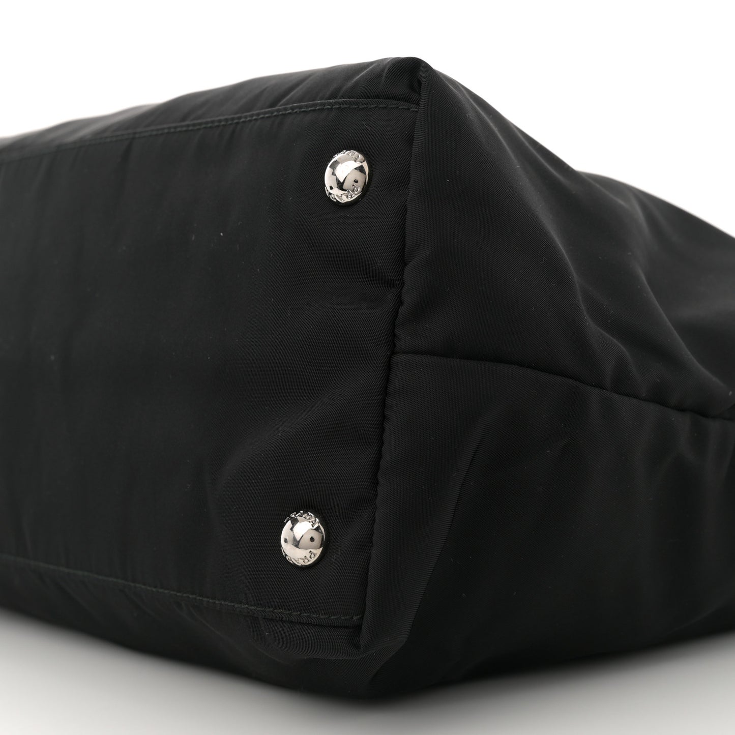 Tessuto Nylon Saffiano Shopping Tote Black