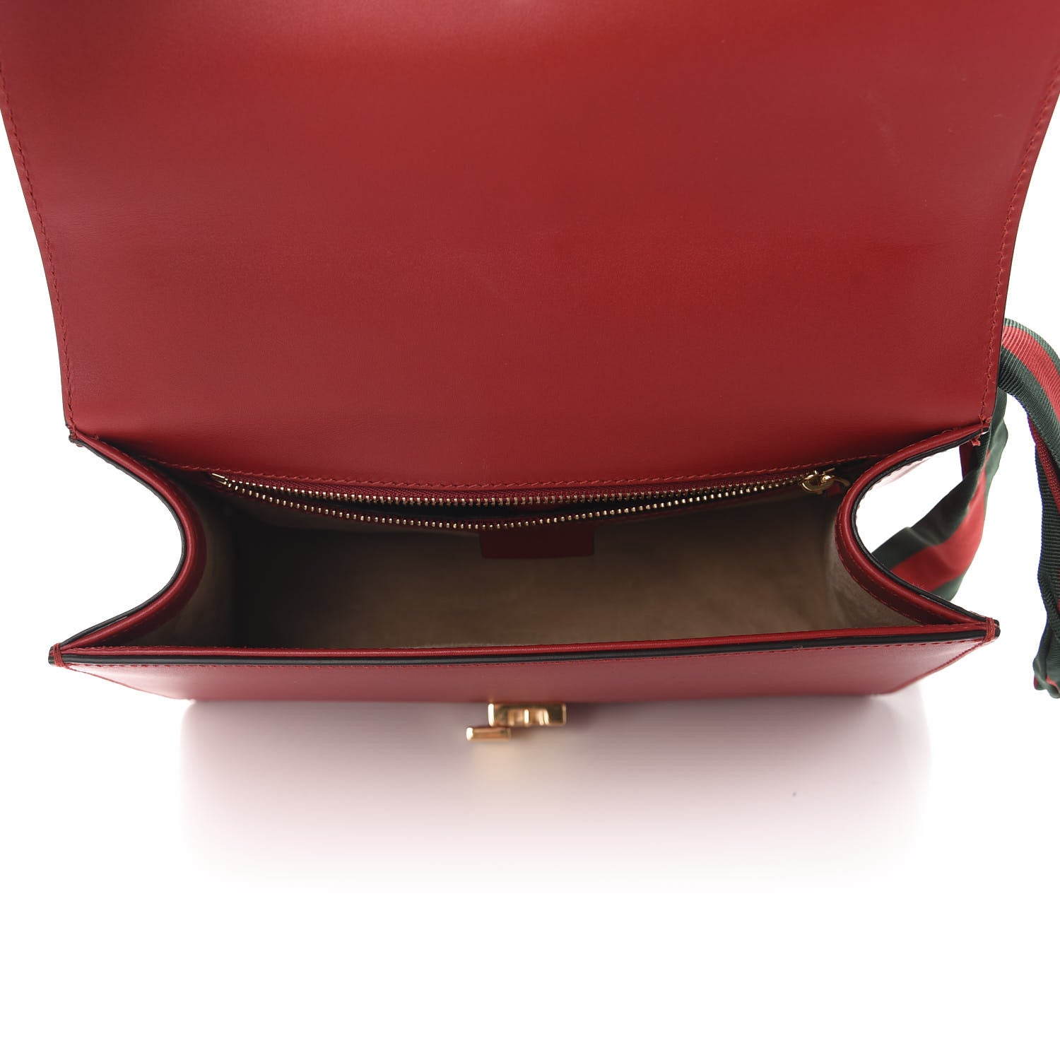 Gucci Calfskin Small Sylvie Shoulder Bag Hibiscus Red 5 of 10