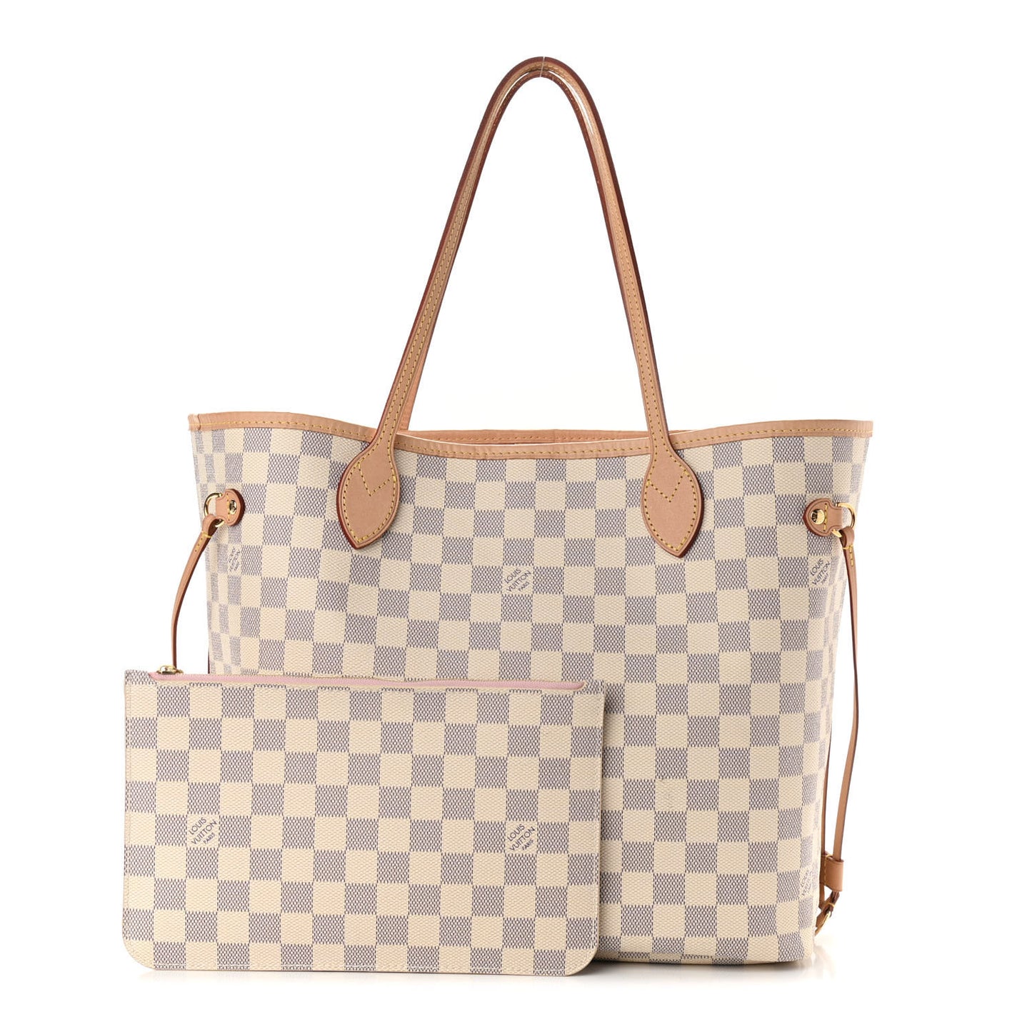 Damier Azur Neo Neverfull MM Rose Ballerine