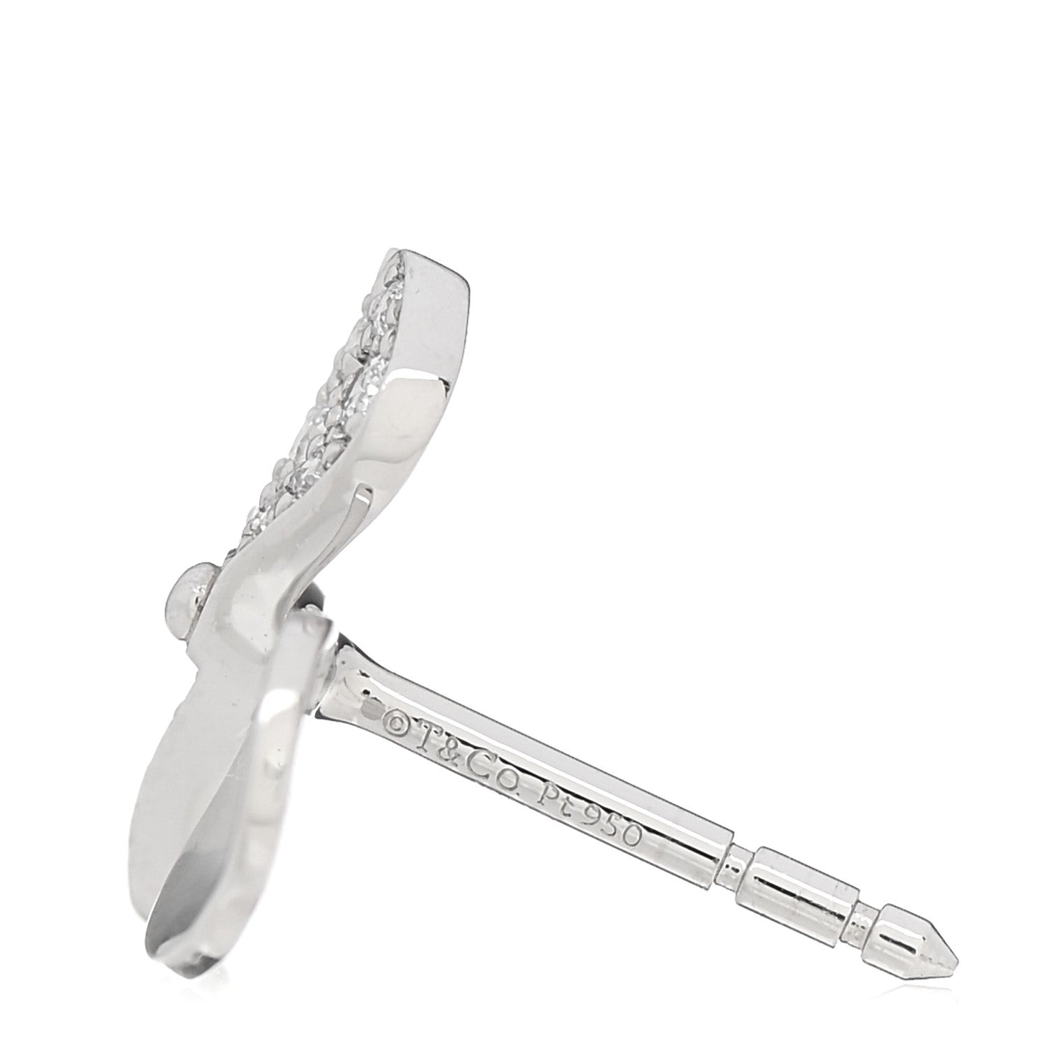 Tiffany Platinum Diamond Paper Flowers Earrings 4 of 4