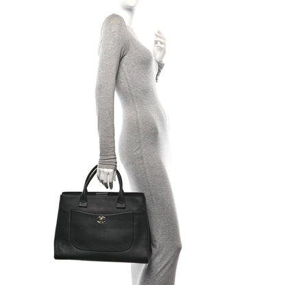 Chanel Grained Calfskin Large Neo Executive Shopper Tote Black Black 2 of 10