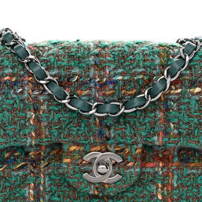 Chanel Tweed Quilted Mini Rectangular Flap Green 8 of 10