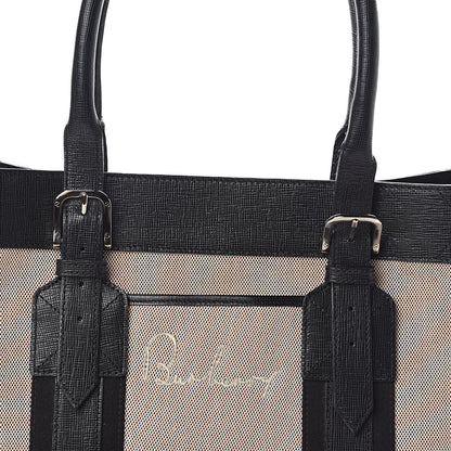 Burberry Canvas Calfskin Logo Tote Black 7 of 9