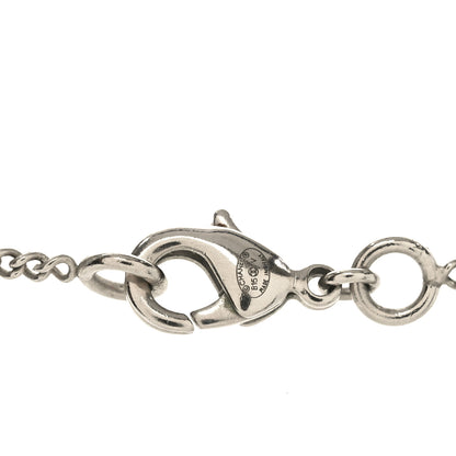 Chanel Crystal Pearl Twisted CC Drop Necklace Silver 4 of 4