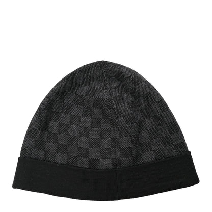 Louis Vuitton Wool Bonnet Petit Damier Graphite Beanie Hat 3 of 4