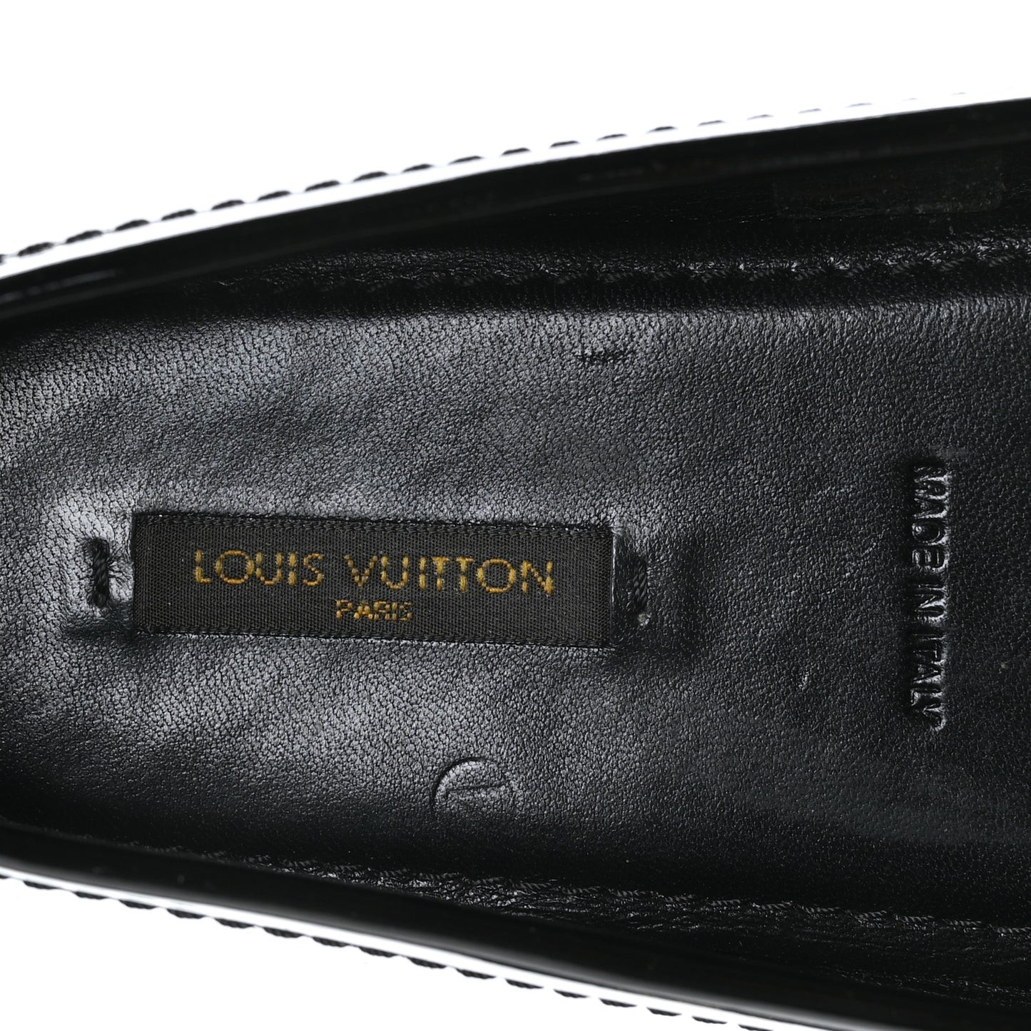 Patent Calfskin Oxford Loafers 40 Black