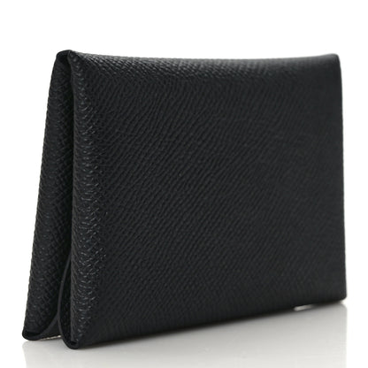 Hermes Epsom Calvi Duo Card Case Black 3 of 7