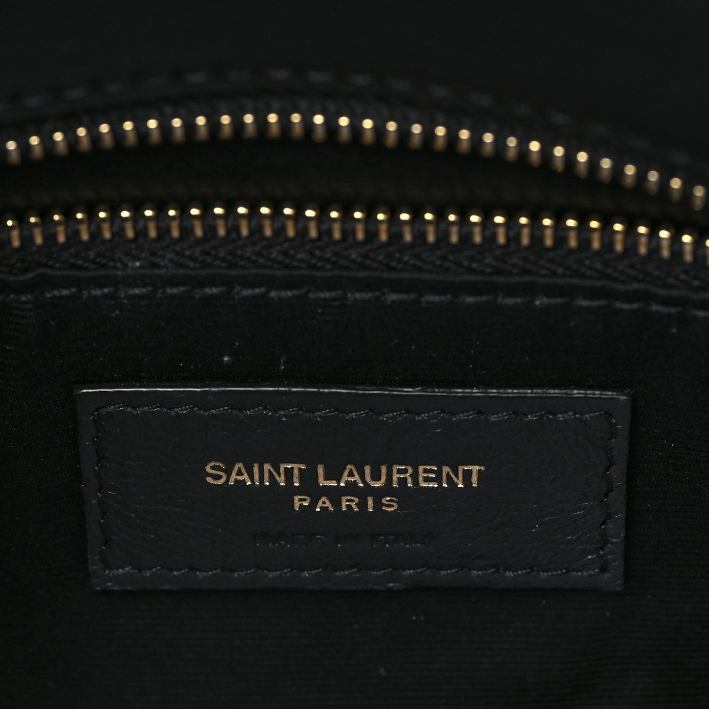 Lambskin Quilted Small Loulou Puffer Monogram Chain Satchel Black