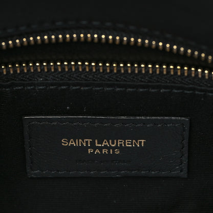 Saint Laurent Lambskin Quilted Small Loulou Puffer Monogram Chain Satchel Black 6 of 10