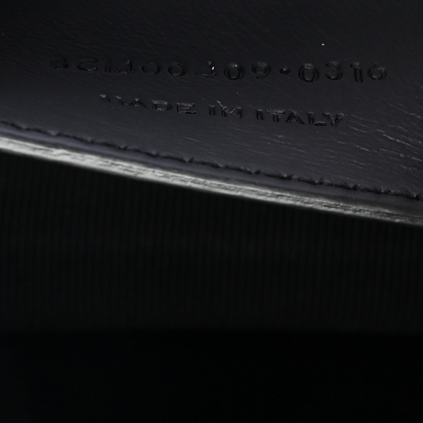 Calfskin Crocodile Embossed Classic Kate Monogram Clutch Black