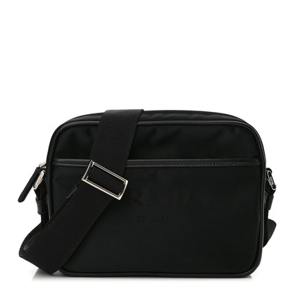 Prada Tessuto Nylon Saffiano Logo Camera Bag Black 1 of 10