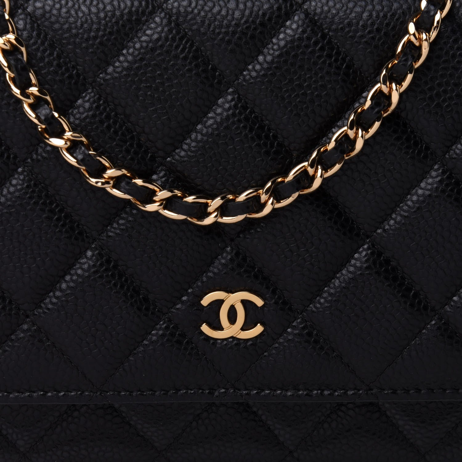 Chanel Caviar Quilted Wallet On Chain WOC Black 7 of 10