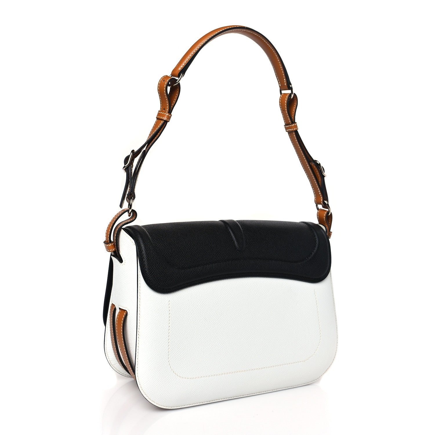 Hermes Epsom Butler Harnais White Black Natural 3 of 10