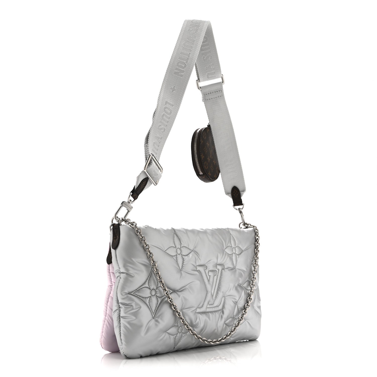 Louis Vuitton Econyl Monogram Pillow Maxi Multi Pochette Accessories Silver Pale Pink 3 of 11