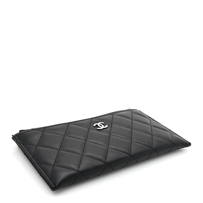 Chanel Lambskin Quilted Classic Zip Pouch Black 4 of 10