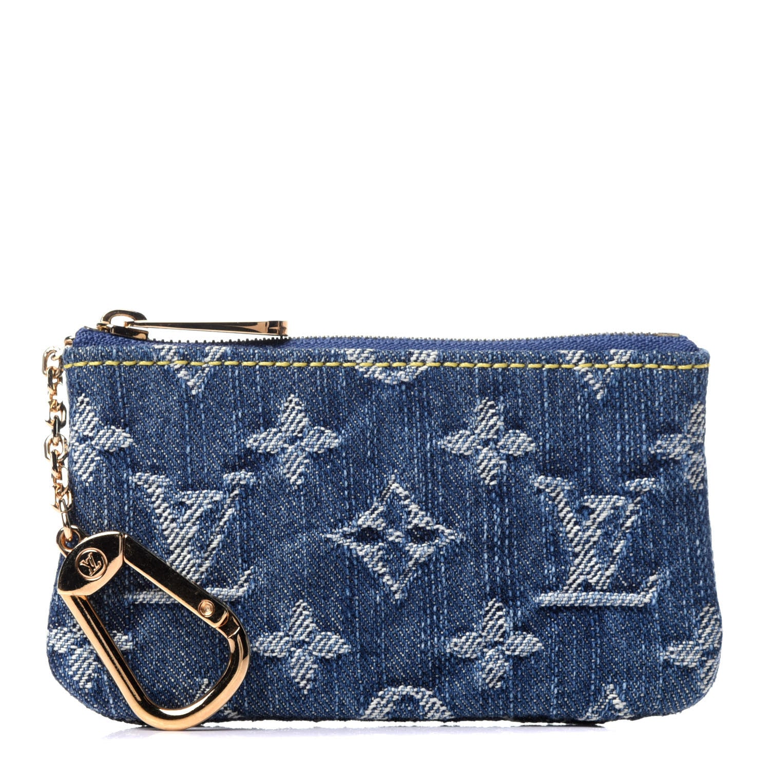 Louis Vuitton Monogram Denim Key Pouch Blue 1 of 9