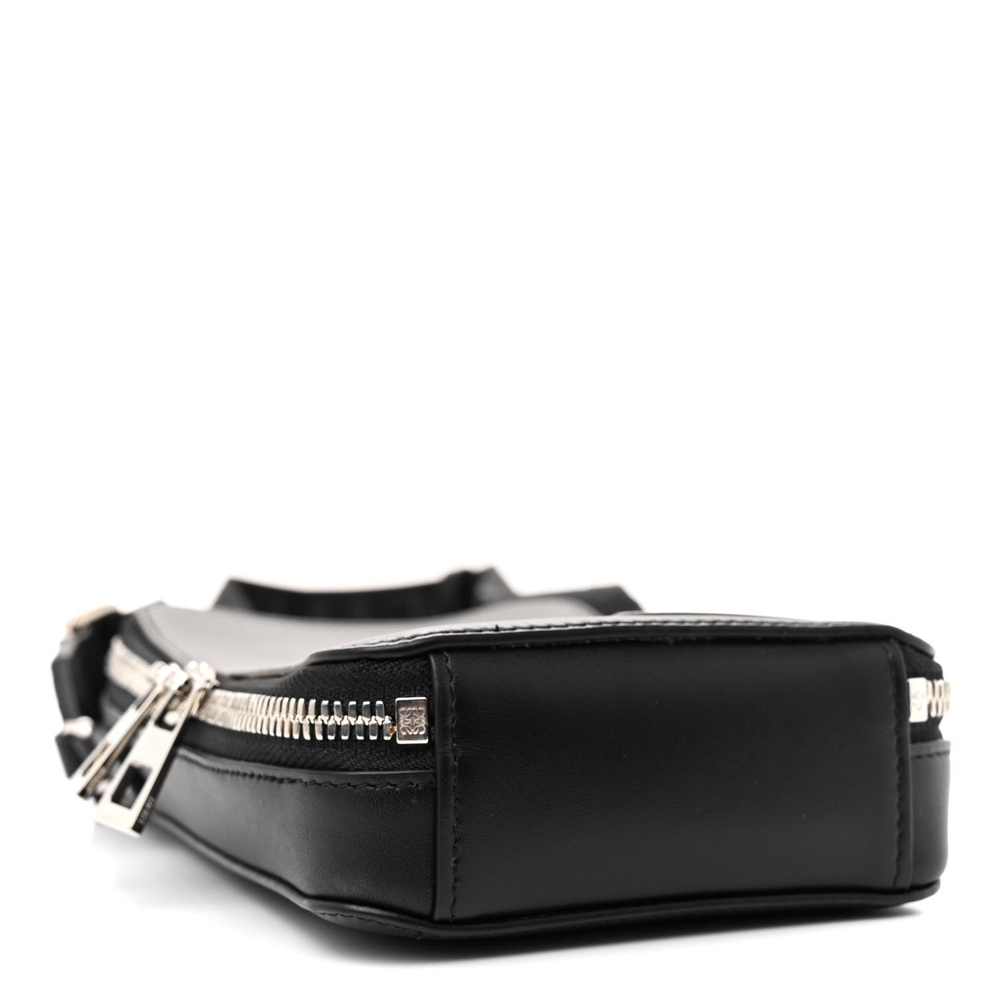 Smooth Calfskin Vertical Pocket Crossbody Black