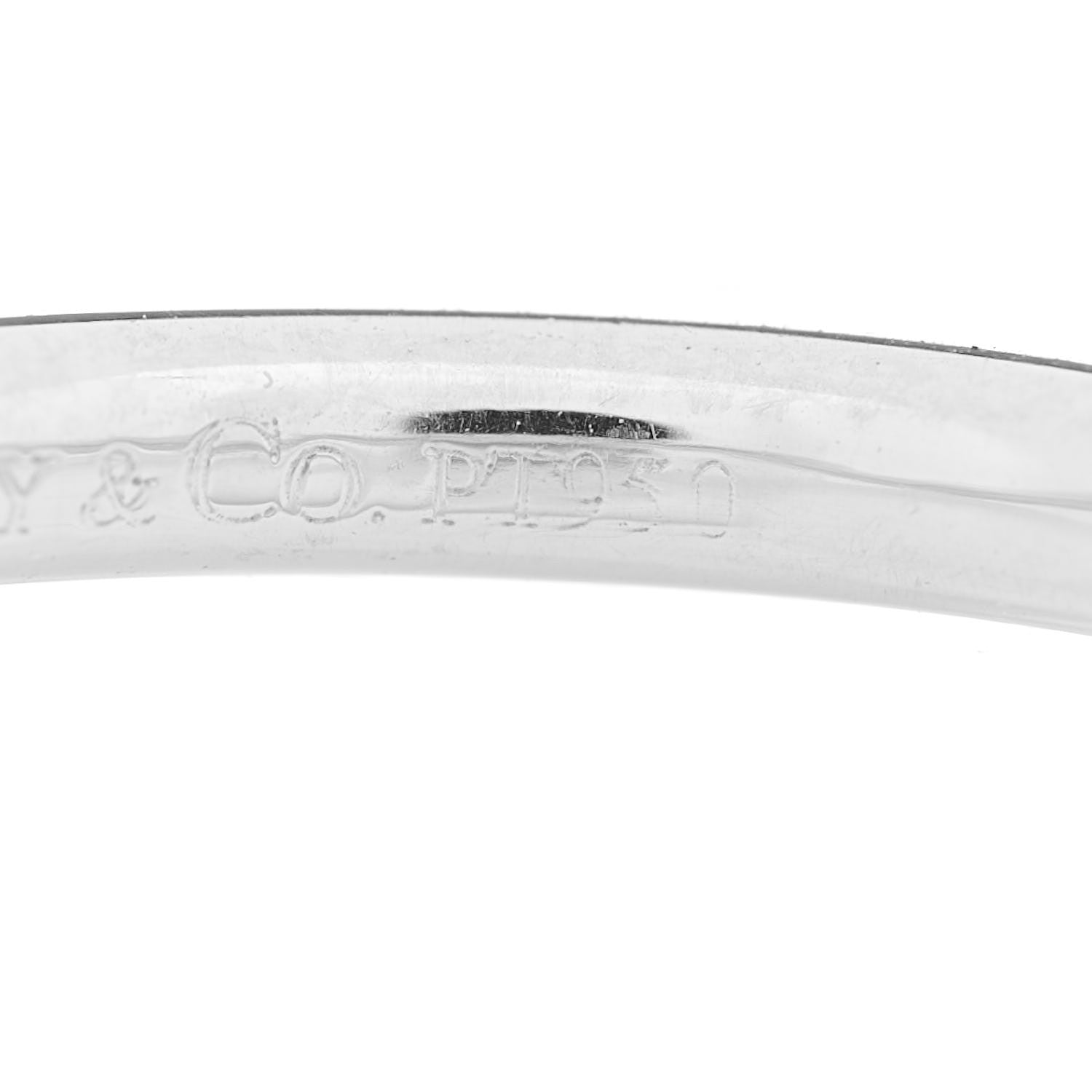 Tiffany Platinum Diamond Elsa Peretti Curved Wedding Band Ring 48 4.5 5 of 7