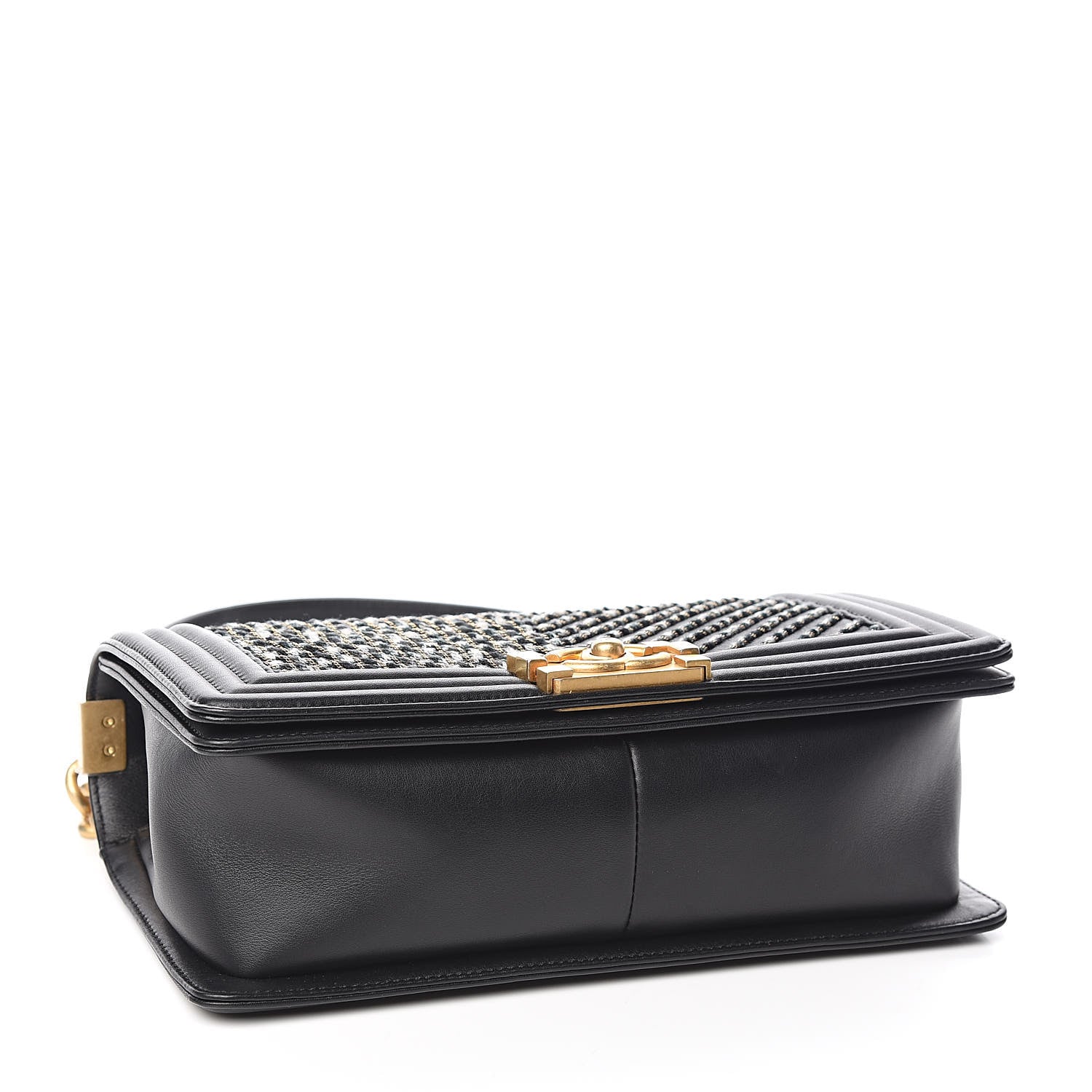Chanel Calfskin Chevron Embroidered Medium Boy By The Sea Flap Black 4 of 11