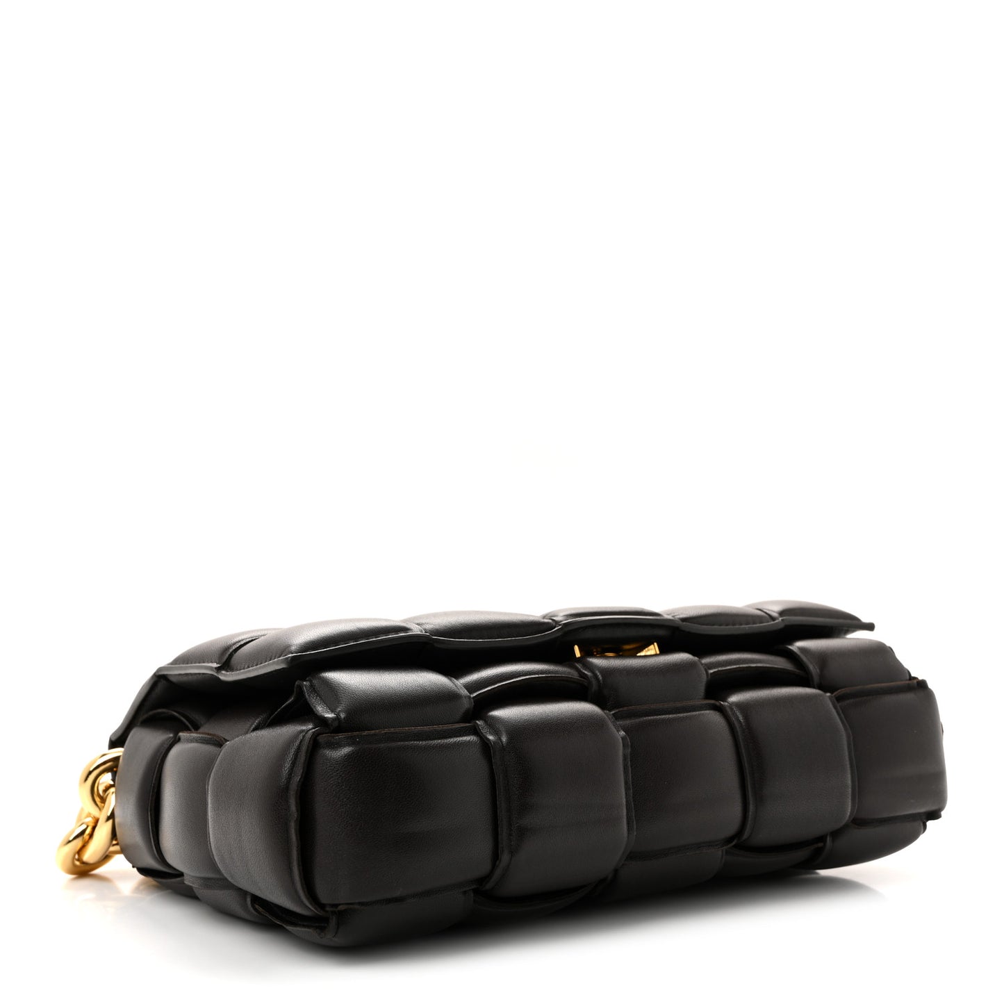 Lambskin Maxi Intreccio Padded Chain Cassette Crossbody Bag Fondant