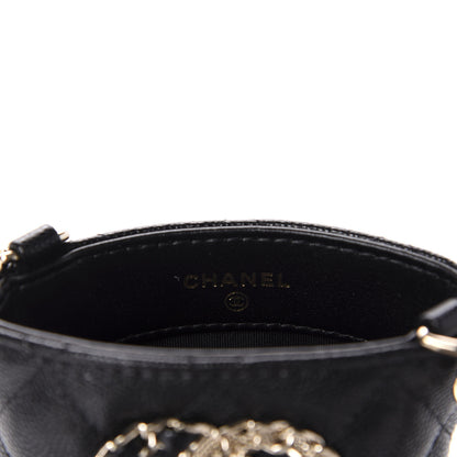 Chanel Caviar Quilted French New Wave Phone Holder With Chain Black 8 of 12