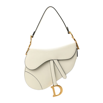 Christian Dior Grained Calfskin Saddle Bag White 1 of 11