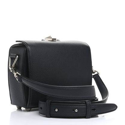 Alexander McQueen Fine Grain Goatskin Box Shoulder Bag 19 Navy 2 of 11