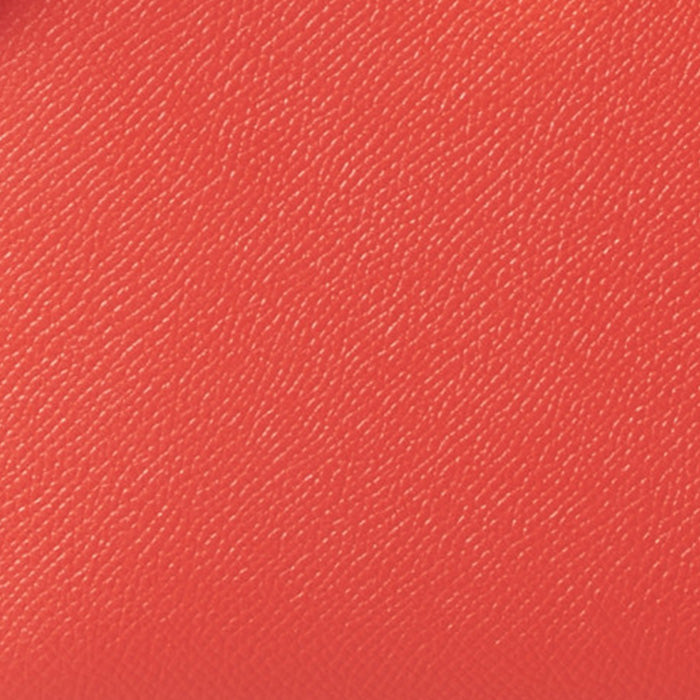 swatch of hermes rouge pivoine in epsom FASHIONPHILE