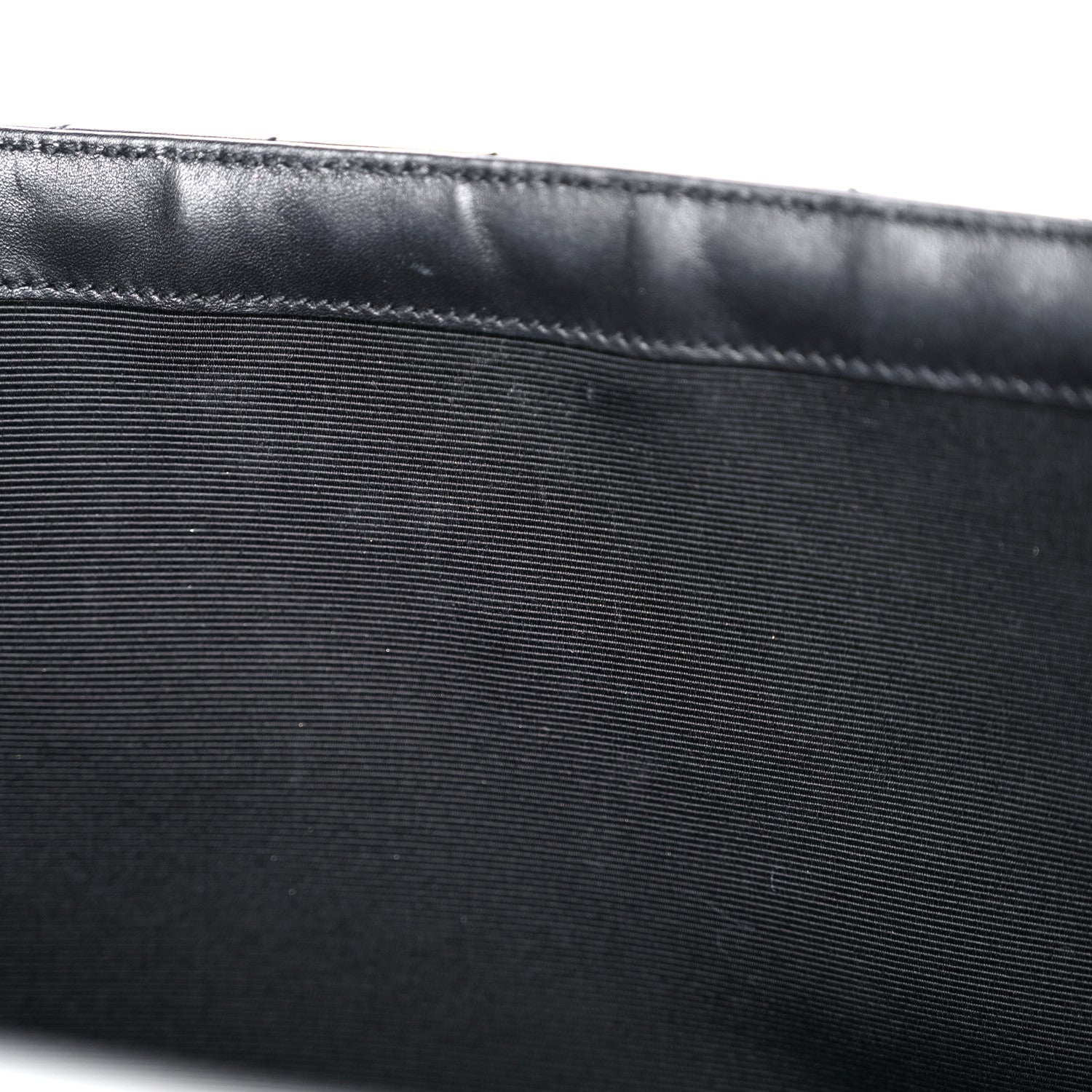 Saint Laurent Smooth Calfskin Matelasse Chevron Large Monogram Satchel Black 16 of 25