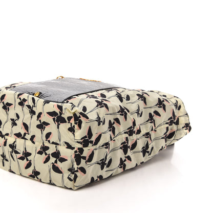Miu Miu Nylon Patent Faille Foldable Tote Black Multicolor 8 of 10