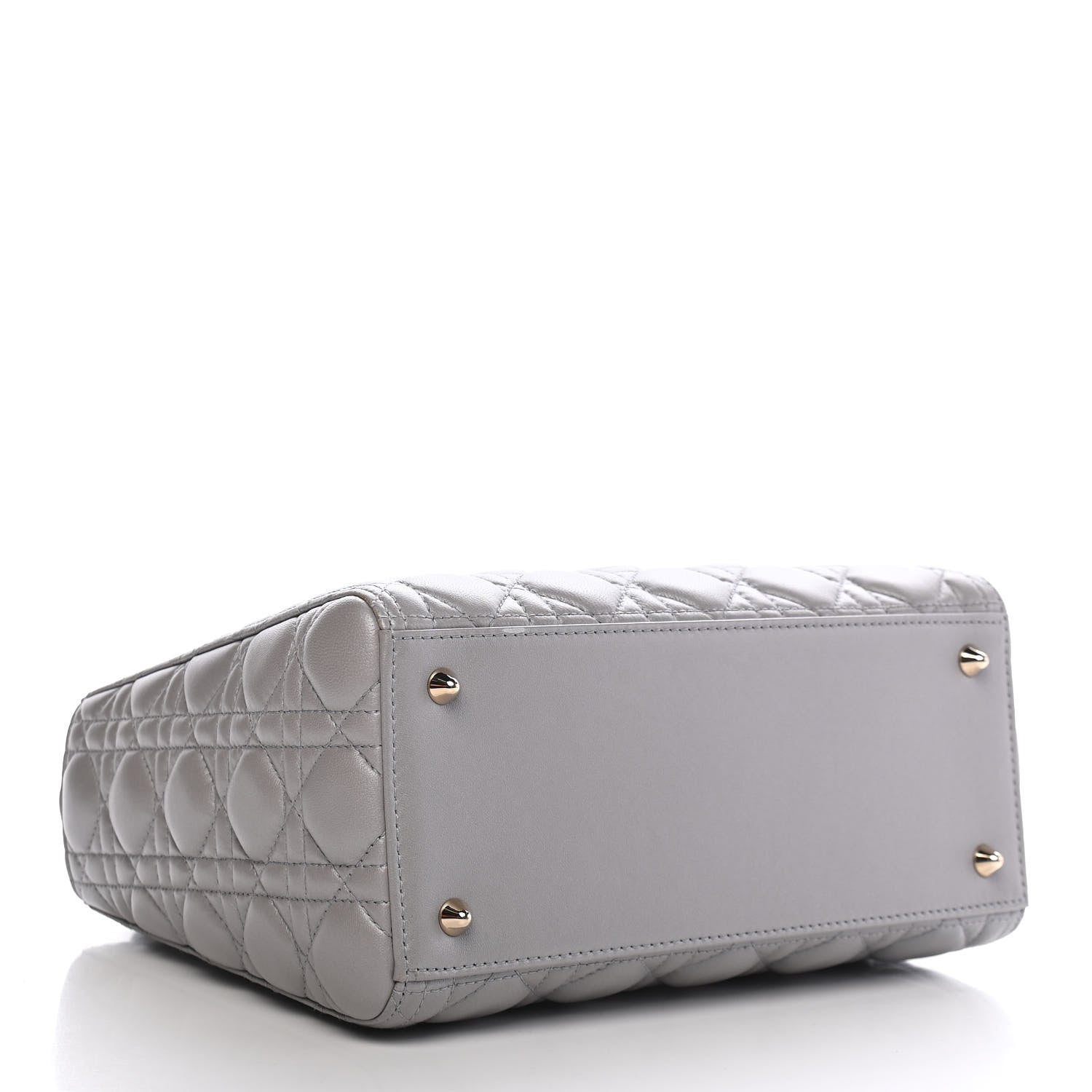 Christian Dior Lambskin Cannage Medium Lady Dior Grey 4 of 9