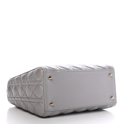 Christian Dior Lambskin Cannage Medium Lady Dior Grey 4 of 9