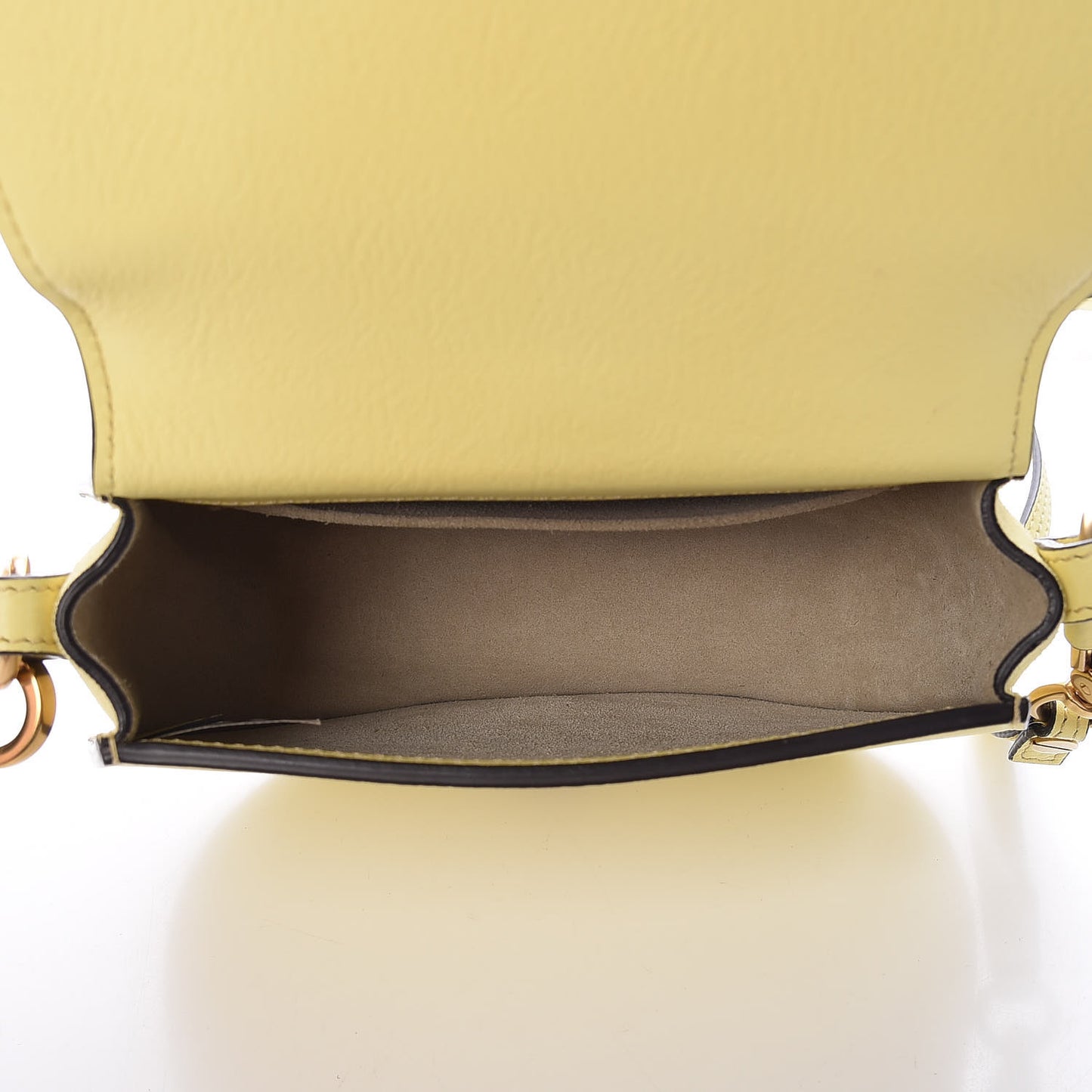 Calfskin Suede Small Nile Bracelet Bag Lemonade