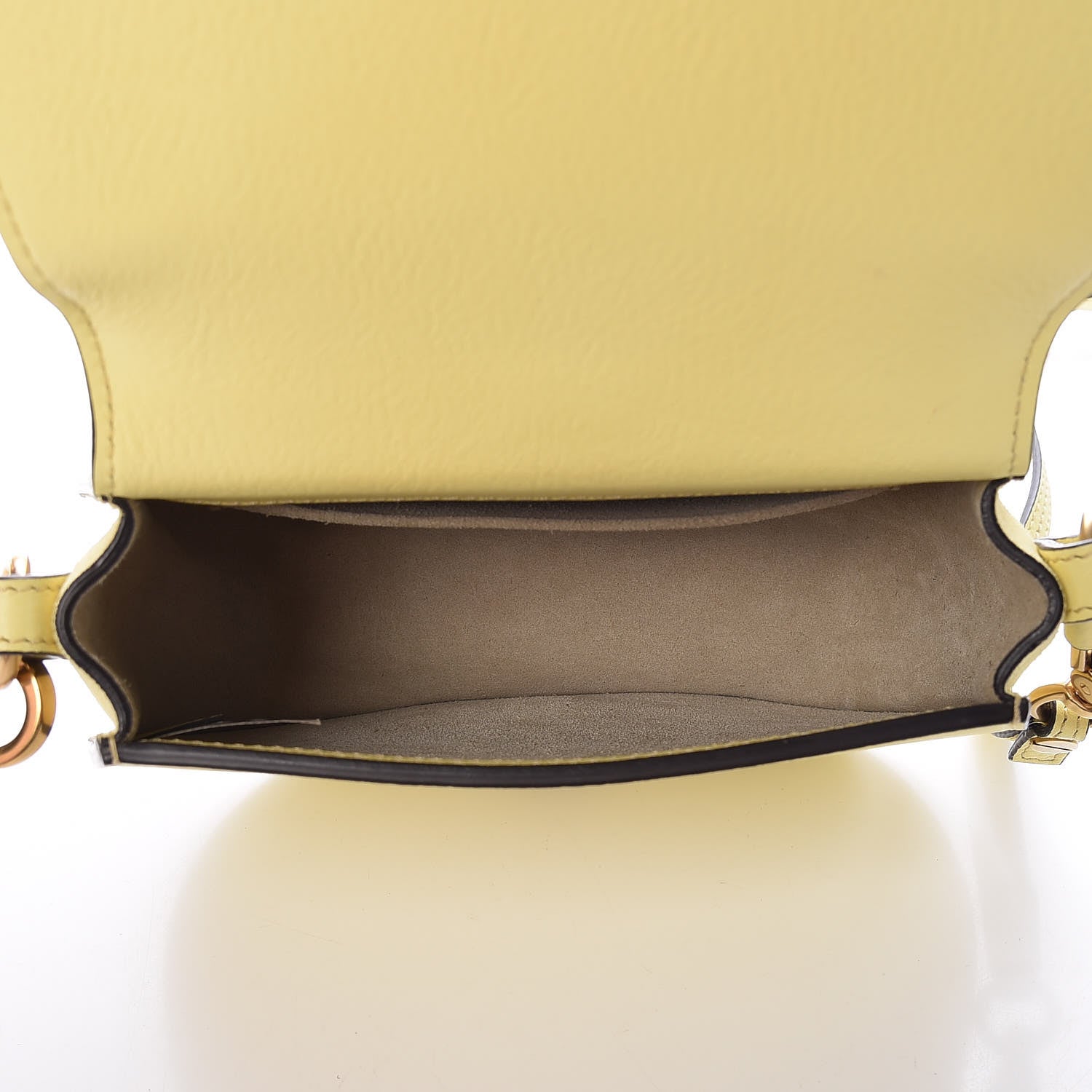 Chloe Calfskin Suede Small Nile Bracelet Bag Lemonade 5 of 10