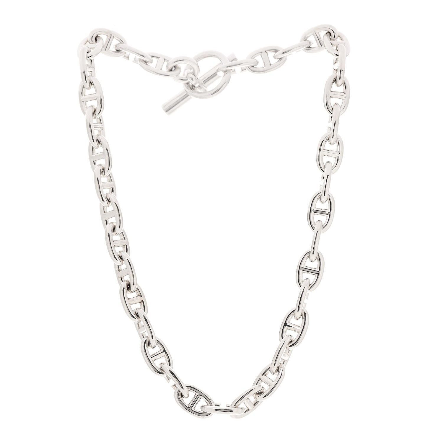 Hermes Sterling Silver MM Chaine D'Ancre Necklace 3 of 5