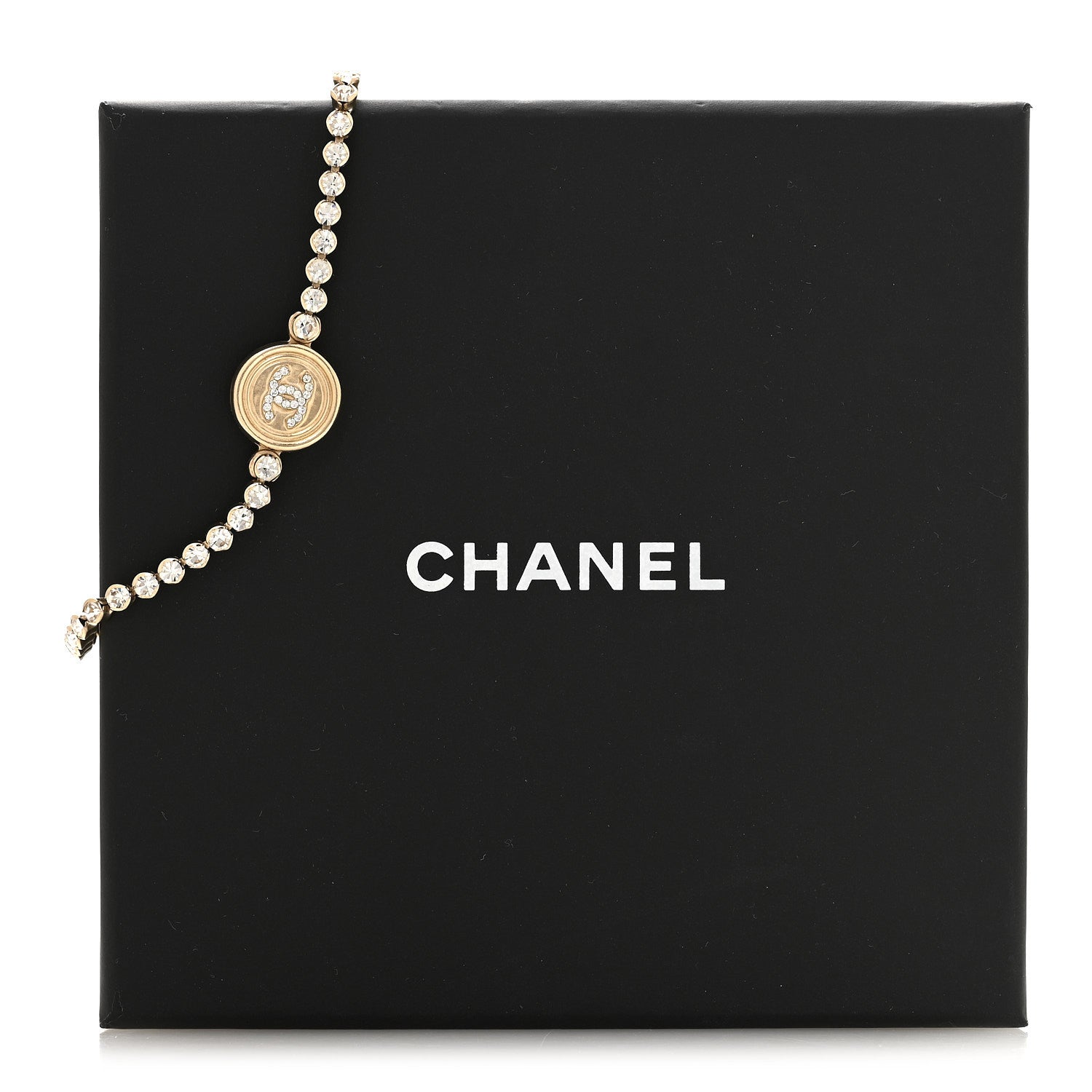 Chanel Crystal CC Chain Bracelet Gold 5 of 5