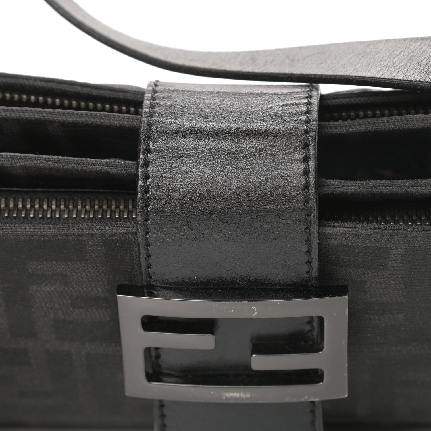 Fendi Nylon Zucca Baguette Black 13 of 14