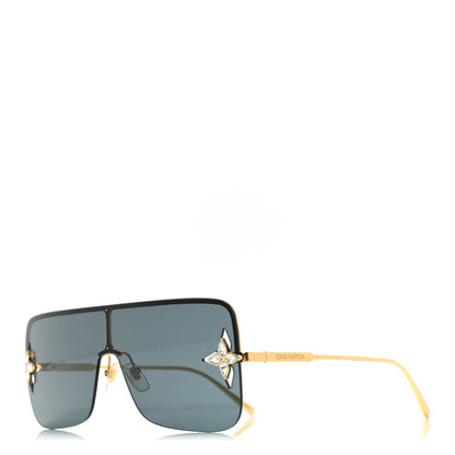 Louis Vuitton Metal Swarovski Crystal Star Light Sunglasses Z1664U Gold 1 of 10