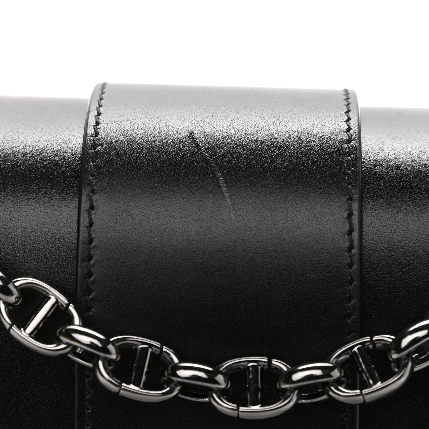 Calfskin 30 Montaigne Chain Flap Bag Black