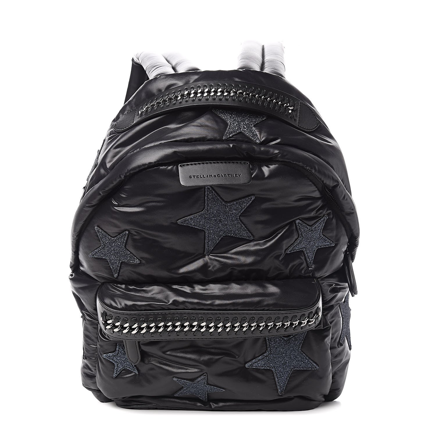 Stella McCartney Polyamide Falabella Go Glitter Stars Backpack Black 1 of 10