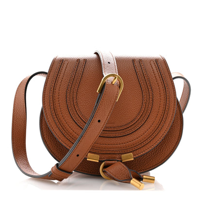 Chloe Calfskin Mini Marcie Round Crossbody Bag Tan 1 of 11