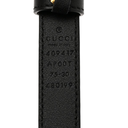 Gucci Calfskin Double G 20mm Belt 75 30 Black 5 of 5